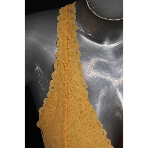 VICTORIA'S SECRET PINK SIZE SMALL MARIGOLD YELLOW BRALETTE LACEY & STRAPPY - Picture 2 of 8